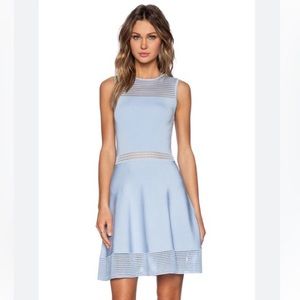 Ronny Kobo Mabel dress NWT sky grey fit and flare
